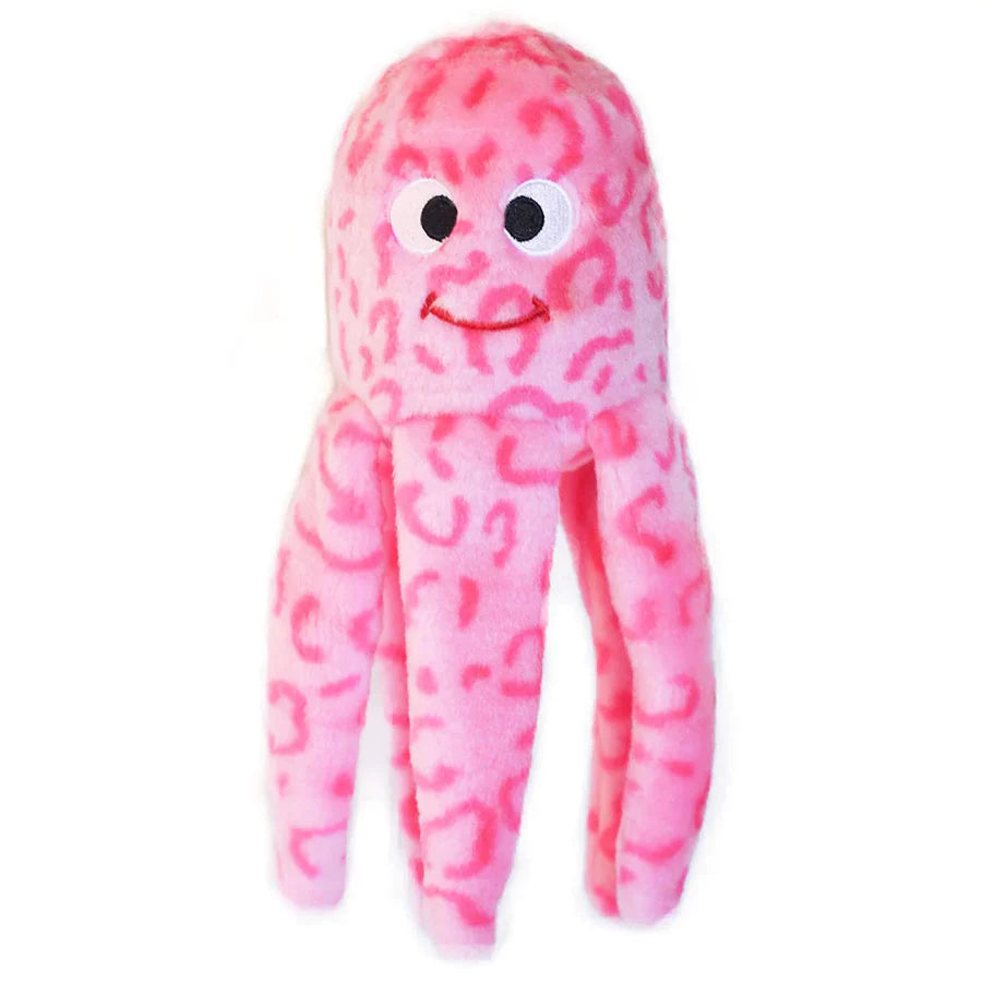 ZippyPaws Floppy Jelly Plush Octopus Squeaker Toy