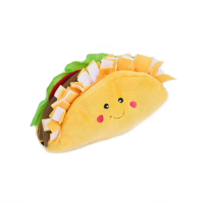 ZippyPaws NomNomz Taco Plush Soft Squeaker Toy