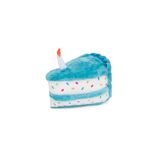 ZippyPaws Blue Birthday Cake Plush Squeaker Toy