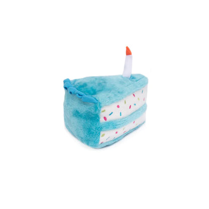 ZippyPaws Blue Birthday Cake Plush Squeaker Toy